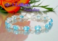 414728 BRACELET TOPAZES BLEUES 18,34CT EN ARGENT 925