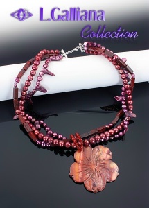 419119 COLLIER L.GALLIANA  FLEUR DE NACRE
