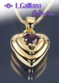 419151 COLLIER COEUR GRENAT