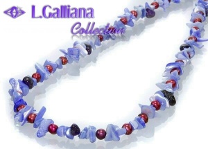 419574 COLLIER AMETHYSTE ET PERLES