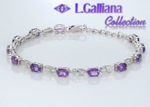 420433 BRACELET AMETHYSTES 5,95CT EN ARGENT 925