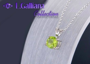 420541 COLLIER PERIDOT 1CT EN ARGENT 925