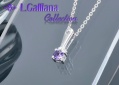 420553 COLLIER  AMETHYSTE  ET DIAMANT 0.14CT EN ARGENT 925