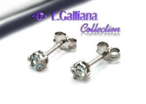 420592 BOUCLES D'OREILLES COEUR AIGUE MARINE 0,39CT EN ARGENT 925