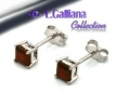 420603 BOUCLES GRENAT 1,09CT EN ARGENT 925