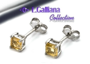 420605 BOUCLES CITRINE 0,68CT EN ARGENT 925
