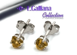 420609 BOUCLES CITRINE 0,49CT EN ARGENT 925