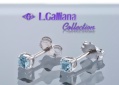 420621 BOUCLES TOPAZE BLEUE 0,28CT EN ARGENT 925