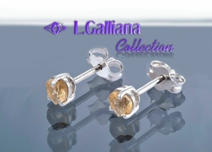 420636 BOUCLES CITRINE 0,44CT EN ARGENT 925
