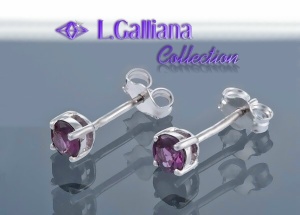 420649 BOUCLES RHODOLITE 0,67CT EN ARGENT 925