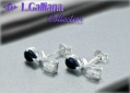 421041 BOUCLES SAPHIR ET TOPAZES BLANCHES 1,77CT EN ARGENT 925