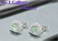 421042 BOUCLES COEUR AMÉTHYSTE VERTE 1,15CT EN ARGENT 925