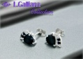 421059 BOUCLES COEUR SAPHIRS ET TOPAZES BLANCHES 2,23CT EN ARGENT 925