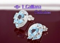 421068 BOUCLES TOPAZES BLEUES 3,83CT EN ARGENT 925