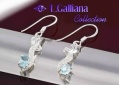 421101 BOUCLES TOPAZES BLEUES ET TOPAZES BLANCHES 1,75CT EN ARGENT 925