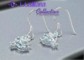 421118 BOUCLES  TOPAZES BLEUES ET TOPAZES BLANCHES 2,6CT EN ARGENT 925