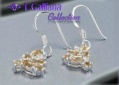 421119 BOUCLES CITINES ET TOPAZES BLANCHES 2CT EN ARGENT 925