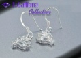 421121 BOUCLES AIGUES MARINE ET TOPAZES BLANCHES 1,94CT EN ARGENT 925