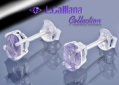 421210 BOUCLES DIAMANT CZ AMÉTHYSTE EN ARGENT 925