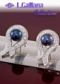 421351 BOUCLES PERLES DE CULTURE ET DIAMANTS CZ EN ARGENT 925