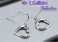 421383 BOUCLES COEUR DIAMANT EN ARGENT 925