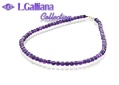 421462 COLLIER AMETHYSTES 75CT 42CM FERMOIR ARGENT 925