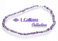 421464 COLLIER AMETHYSTES 75CT 41CM FERMOIR ARGENT 925