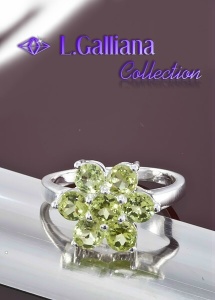 422541_BAGUE FLEUR DE PERIDOTS 17,5MM