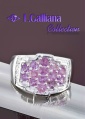 422547_BAGUE SAPHIRS ROSES ET TOPAZES BLANCHES 17,5 MM
