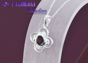 422558 COLLIER GRENAT 1,13CT EN ARGENT 925