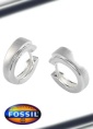 BOUCLES D'OREILLES FOSSIL CREOLES ARGENT BOF2