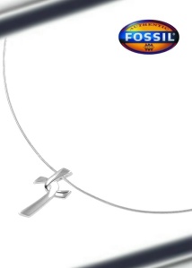 COLLIER FOSSIL X ARGENT 925 CF1