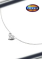 COLLIER FOSSIL COEUR ARGENT 925 CF3