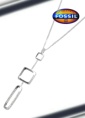COLLIER FOSSIL  ARGENT 925 ET ZIRCONES CF5