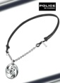 COLLIER POLICE ACIER ET CUIR CP01
